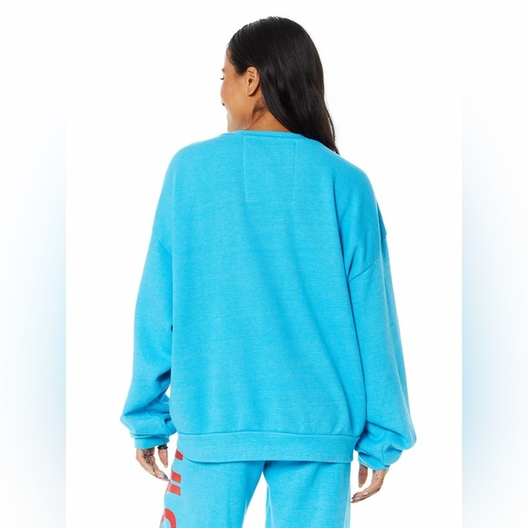 Aviator Nation x Soul Cycle Hamptons Cherry Ocean Blue Crewneck/Sweatshirt 🩵🍒 - Picture 15 of 16
